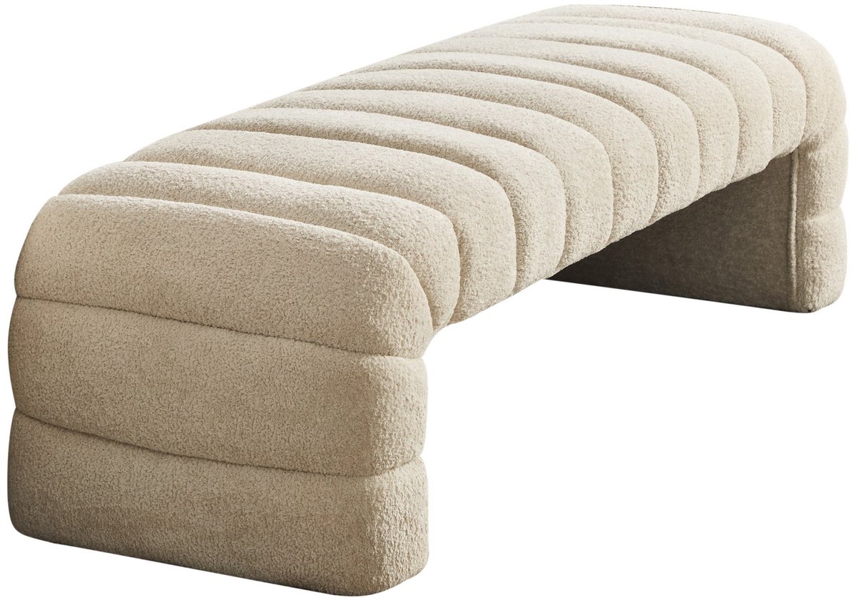 YYchan gestoffeerde zitbank - beige - 160 x 51 x 45 cm