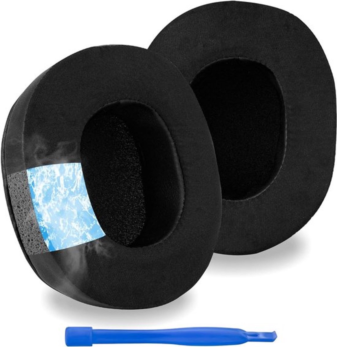 - Vervangende Oorkussens - Gelvulling - Zwart - Comfort - Compatibel met Over-Ear Hoofdtelefoons - Oorkussens voor Lange Draagperiode - Geschikt voor Diverse Modellen - Hoofdtelefoon (Koelgel/Zwart)