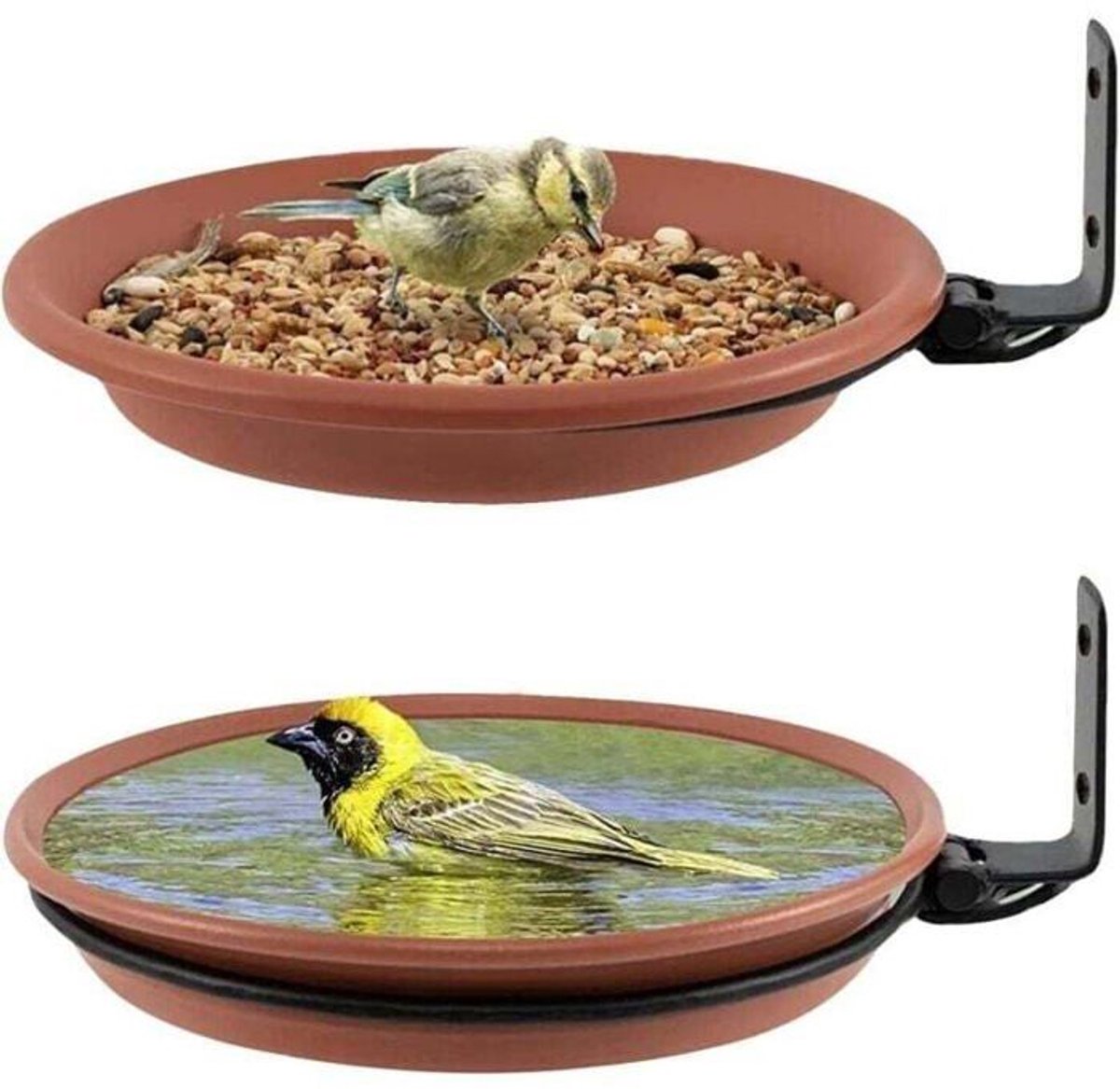 LISM-2 stuks vogeldrinkbakken, vogelvoeders en vogelbadjes Geschikt voor buiten, vogeldrinkbakken Geschikt voor op het balkon, voerdispensers