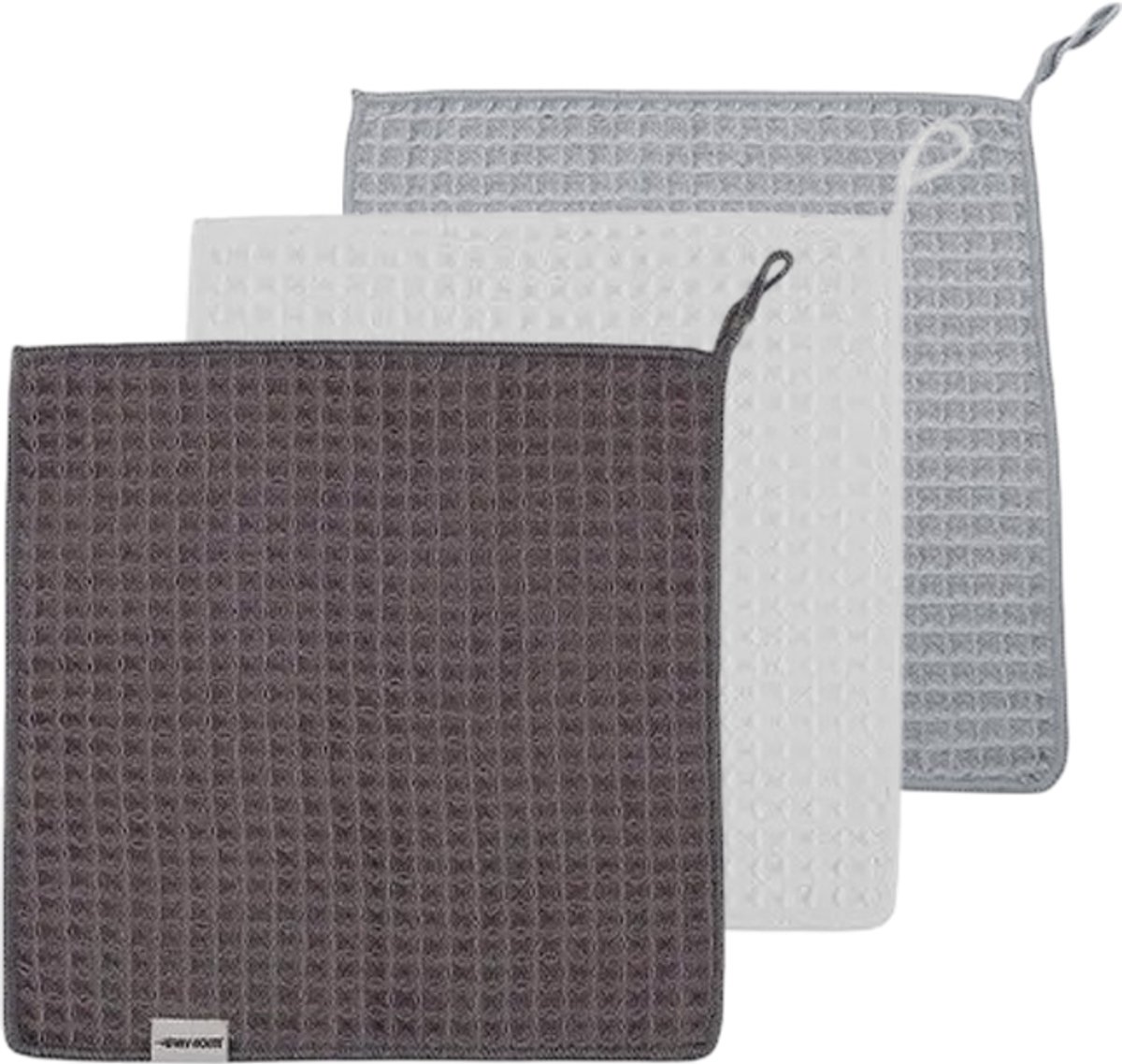 MHW-3BOMBER baristadoeken 3 stuks – microvezeldoeken 30 × 30 cm – pluisvrij – sterk absorberend – met ophanglus