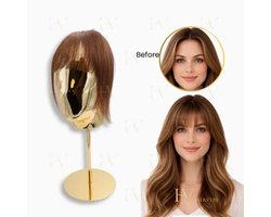 Ellin Hair Clip-in Ponystuk - Echt Remy Human Hair 16cm - 3 clips - Natuurlijke look - Kleur IH 6/613
