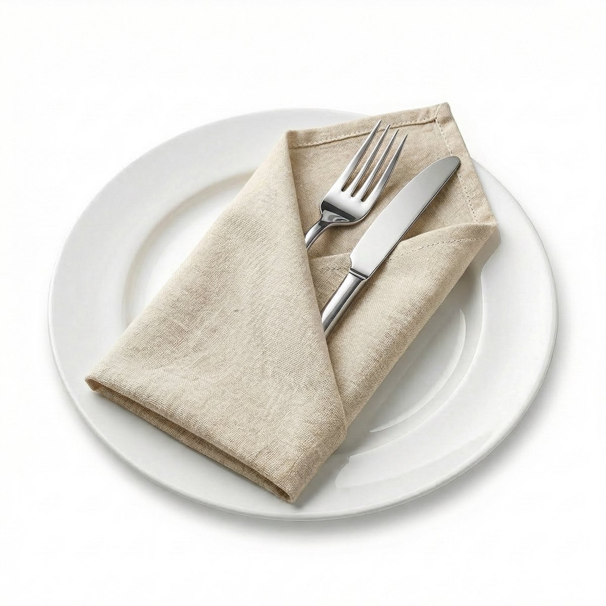 Servetten Katoen/Linnen - Set Van 4 - Beige