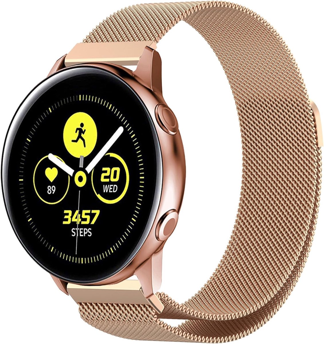 SnelShoppen - Magnetische Horlogeband 20mm Vervangbare Metalen Armband voor Sporthorloges, Geschikt voor Polar Ignite 3/2/Unite/Pacer en Withings Scan