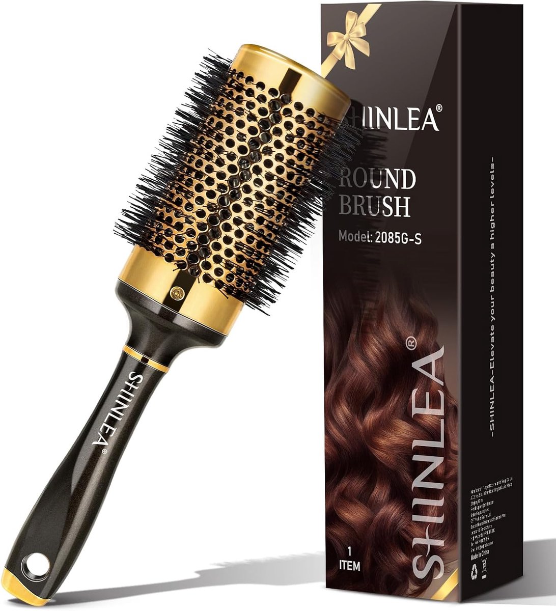 SnelShoppen - Haarborstel - Ronde Borstel voor Föhnen 53mm Aluminium - Professionele Styling Borstel voor Krullen, Volume, Glans en Rechtmaken - Ideaa