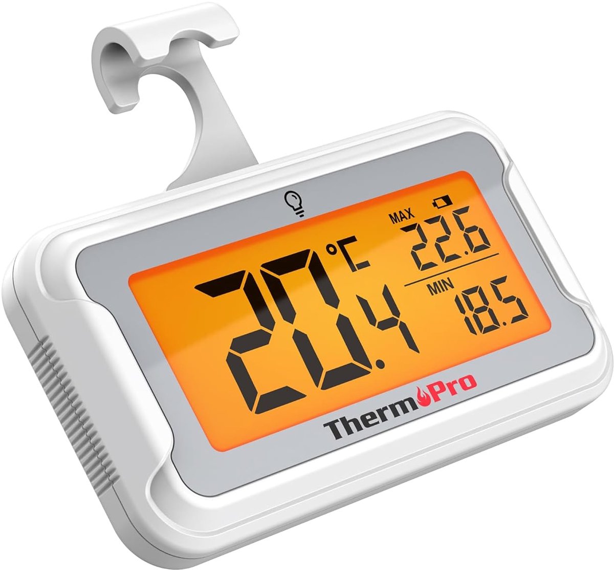 Thijox - Digitale Koelkastthermometer en Vriezerthermometer met LCD-Scherm, Waterdicht, Hoge Nauwkeurigheid, Max/Min-opname, Magnetisch en Staand - Id