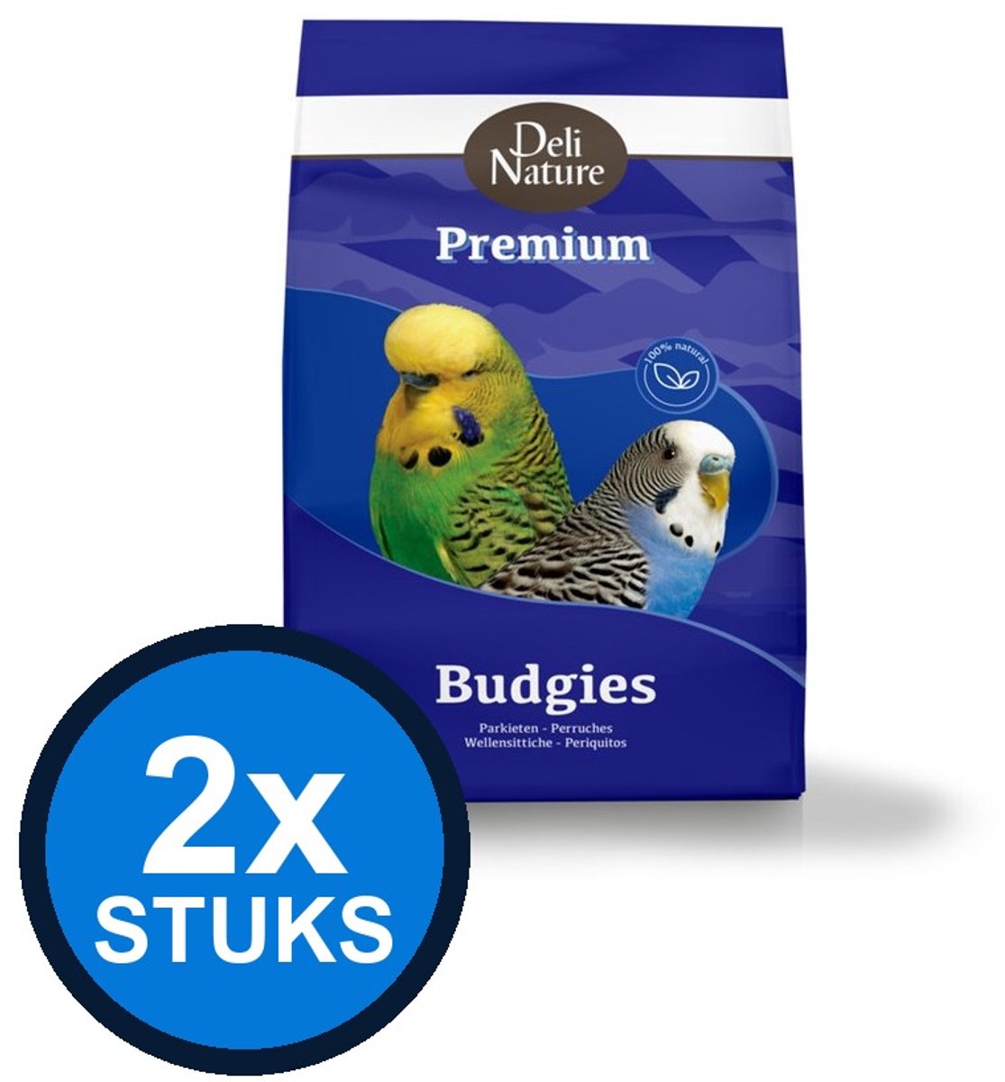 2x Deli Nature - Premium parkieten 4kg - Vogelvoer - 4 kg