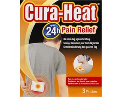 Cura Heat Rug- en Schouderpijn - Warmtekompres Pleister - 3 - 3 stuks