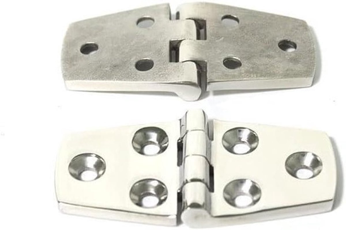 - Deurscharnier - Marine Grade 316 Rvs - Boot - Accessoire - Reparatie - Vervanging - Geschikt voor Boot Deur - Rvs Scharnieren Met Schroeven.
