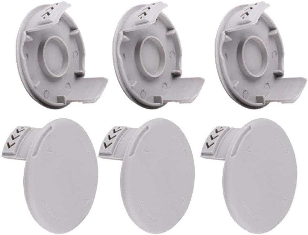 Set van 6 Vervangende Spoelkapjes voor Draadloze Trimmers, Geschikt voor Diverse Modellen, Duurzaam en Betrouwbaar
