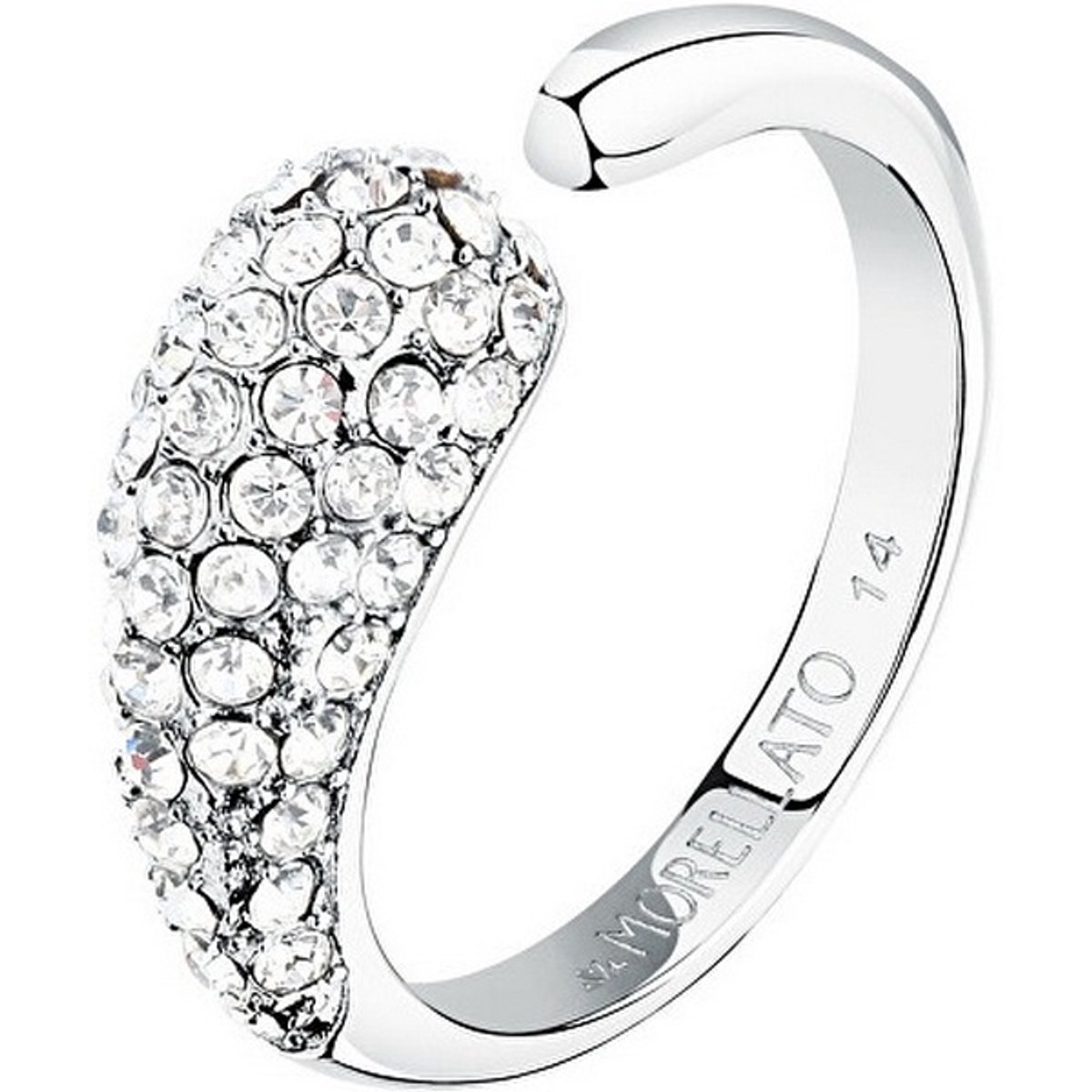 MORELLATO DESIGN SAYP1401 - 50 MM - STAINLESS STEEL RING MET KRISTALLEN 1 STUK