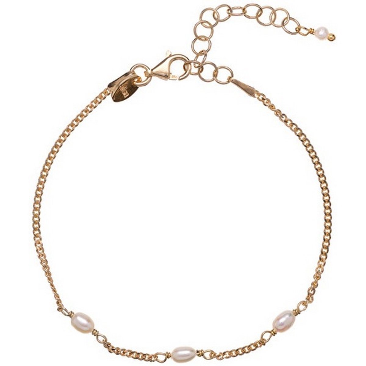 ALISIA AL3857 GOLD-PLATED ARMBAND MET PARELS 1 STUK