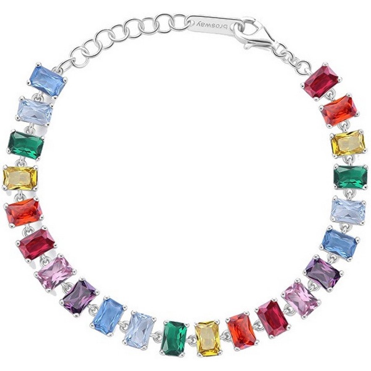 BROSWAY FANCY FJR02 ZILVEREN ARMBAND MET ZIRKONIA'S 1 STUK