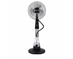 Lifero Ventilator met Mist - 2-1 Vloerventilator met Luchtbevochtiger - Waternevel - Verkoelende Ventilatie - Staande Ventilatoren
