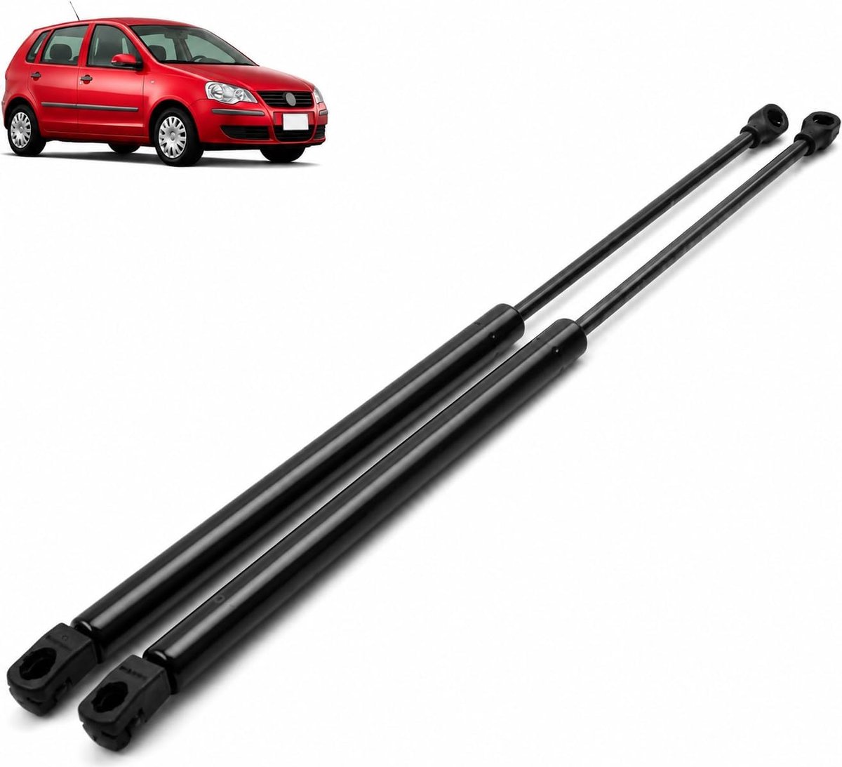 3L-2 stuks gasveren voor achterklep (500 mm) voor Volkswagen Polo 6Q6827550C 2001-2009 –6Q6827550C 6Q6 827 550 6Q6 827 550 A 6Q6 827 550 D