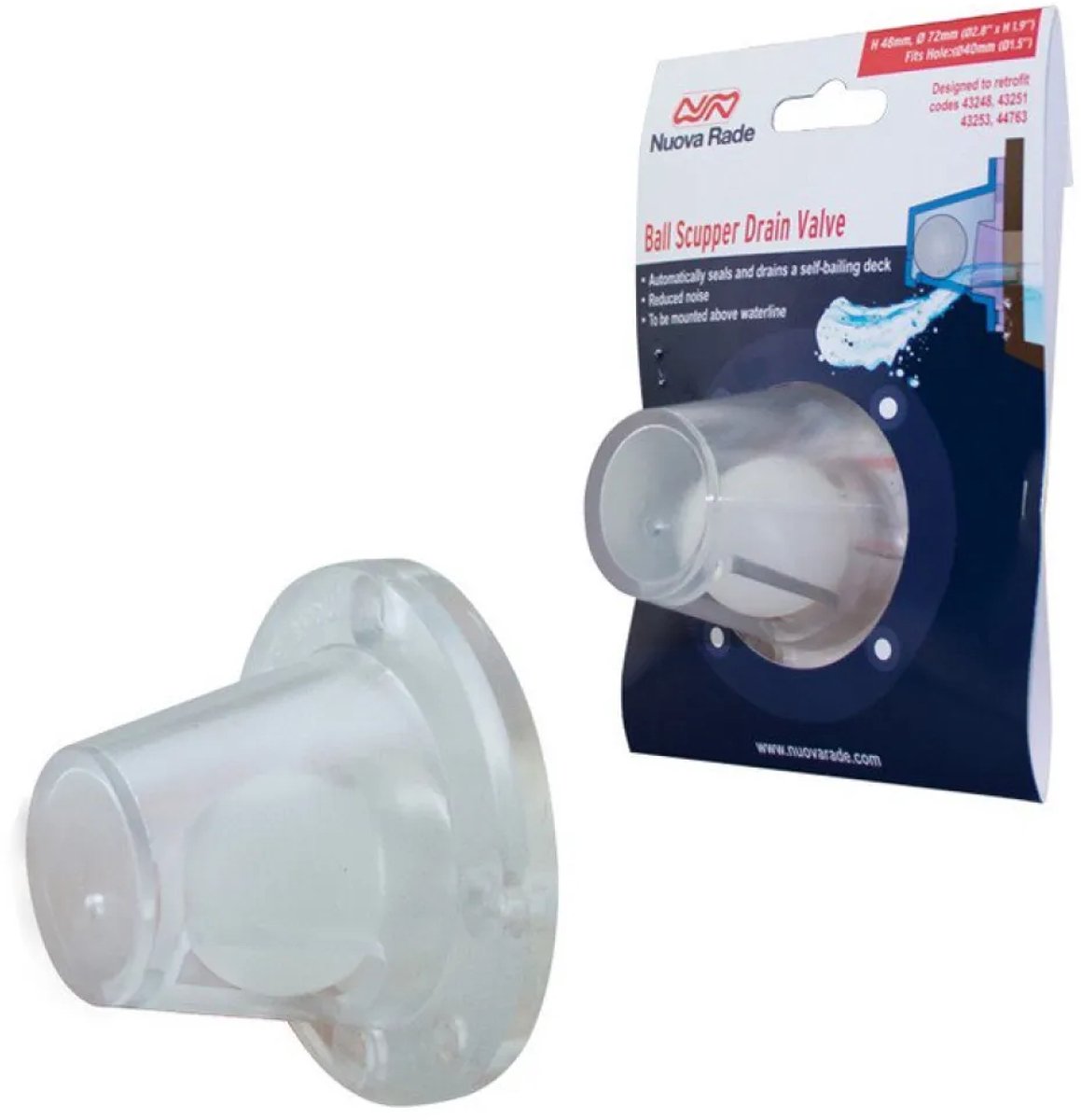 Nuova Rade Aftapklep 72 Mm Transparant