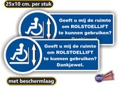 Jerma - Rolstoellift aanwezig in de auto - 2 st - 25x10 cm - Vinyl - zelfklevend - krasbestendig