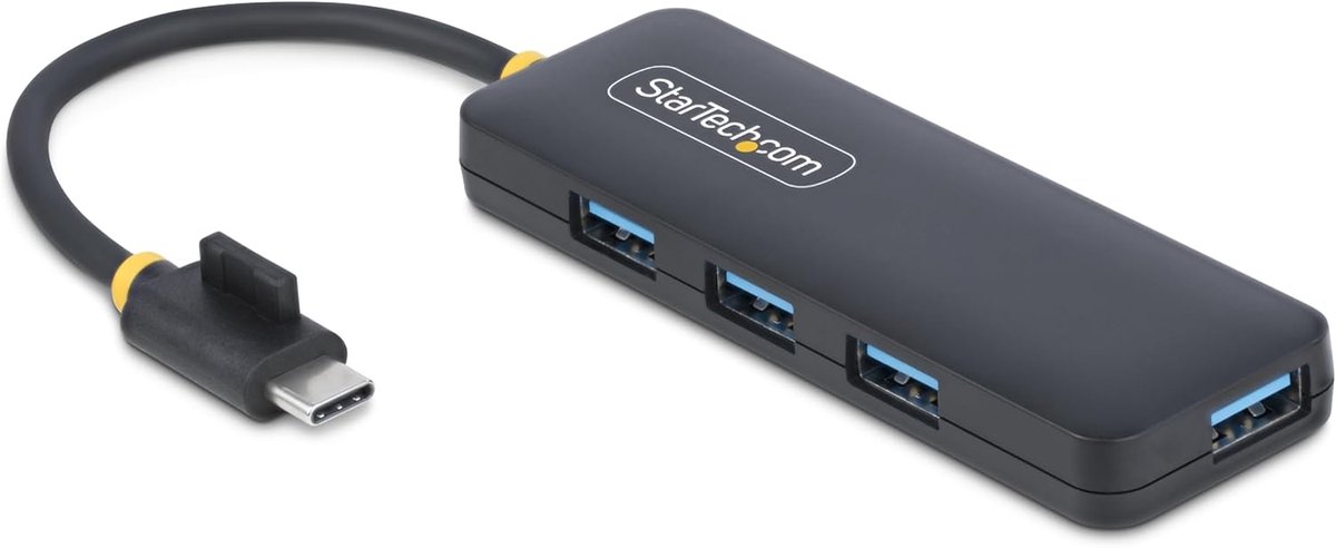 Thijox - 4-Port USB-C Hub - Compacte Travel Mini USB Hub - 5Gbps USB-C naar 4x USB-A - USB 3.0 Hub voor Laptop en Kantoor - Lichtgewicht en USB Powere