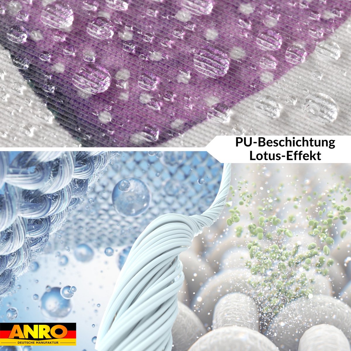 ANRO Tafelkleed Lavendel Meerkleurig Ovaal 240x140cm Met sierband Afwasbaar Waterafstotend