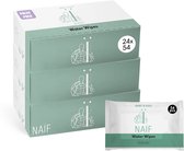 Naïf - Sterke Waterwipes - 99% Water - 0% parfum en 0% alcohol - 1296 doekjes (24 stuks x 54 doekjes)