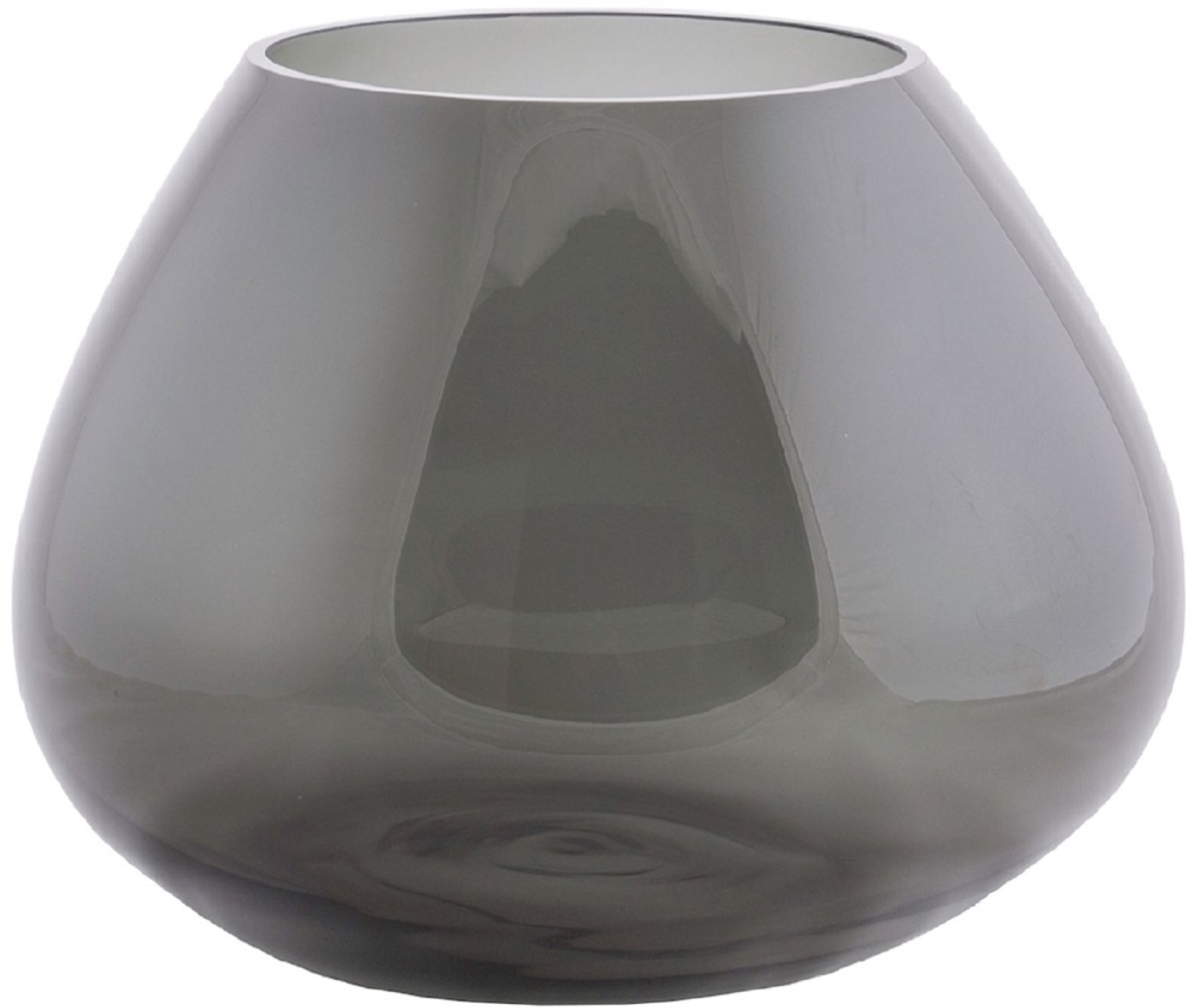 Vaas Morava | Large | Mond geblazen glas | grijs - grey | Ø32 x H25 cm