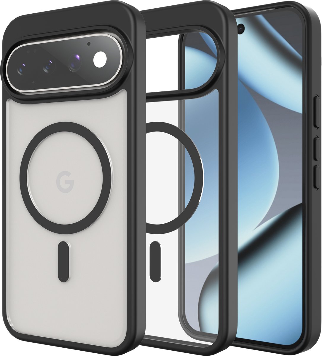 Just in Case hoesje geschikt voor Google Pixel 11 / 11 Pro Hoesje geschikt voor MagSafe - Military Grade Backcover - Zwart