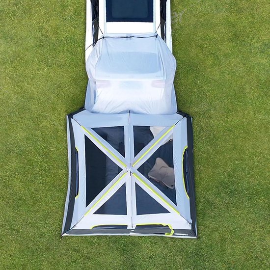 SUV tent 6 personen waterdichte campingtent met auto aansluiting ruime familietent met regendak voor outdoor kamperen en wandelen — afbeelding 2