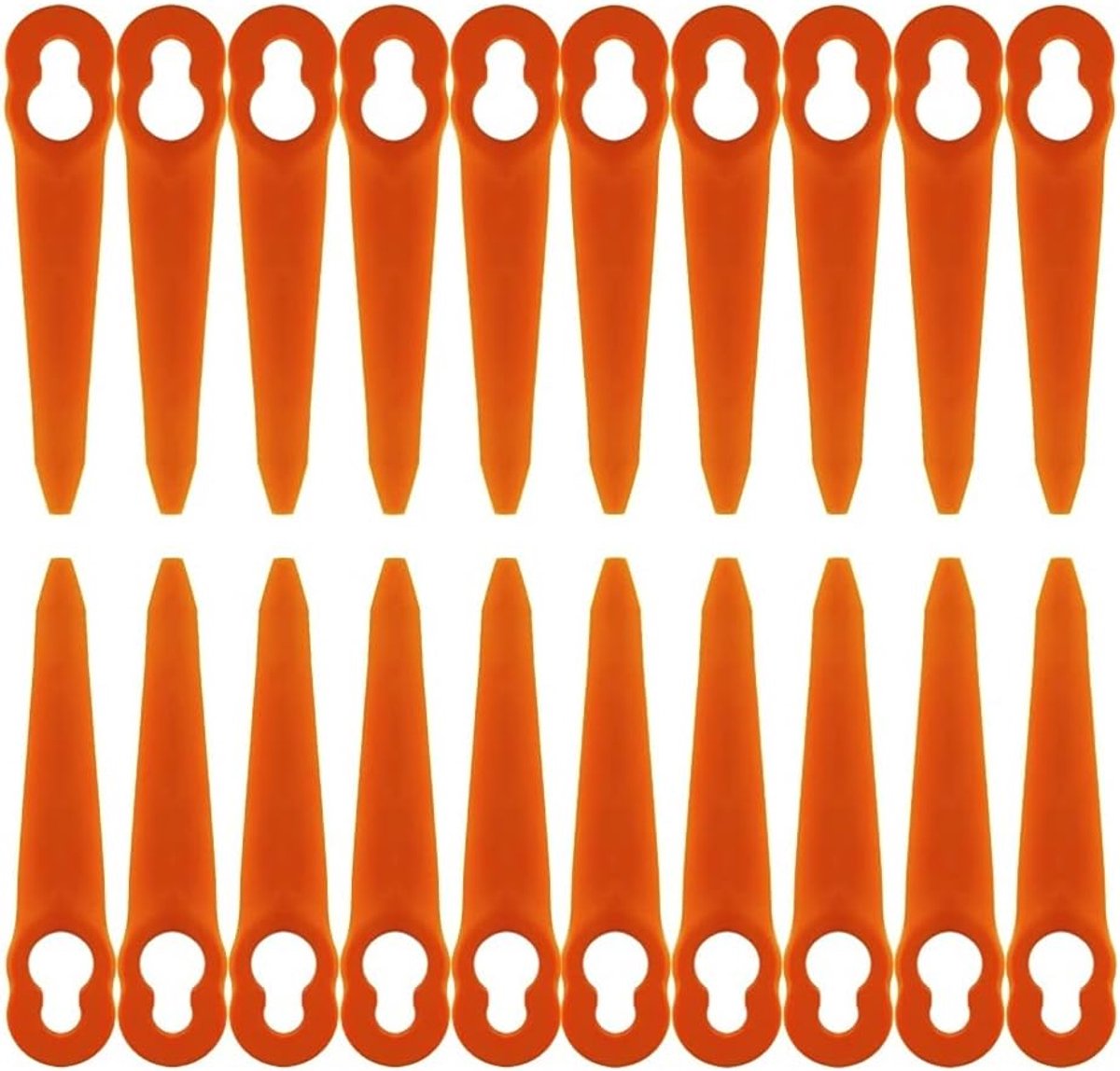 Thijox - 100 stuks vervangende kunststof messen voor grastrimmer, PA6 nylon, 90 mm, compatibel met Polycut en FSA modellen, ideaal voor tuinonderhoud