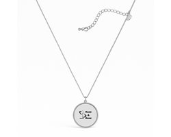 zelf gepersonaliseerd hartjes met datum en eigen namen ketting - ketting met hanger - mensen die liefde willen delen naar iemand - Valentijnsdag - cadeautje - verjaardagscadeau - verjaardag - ketting dames - ketting heren