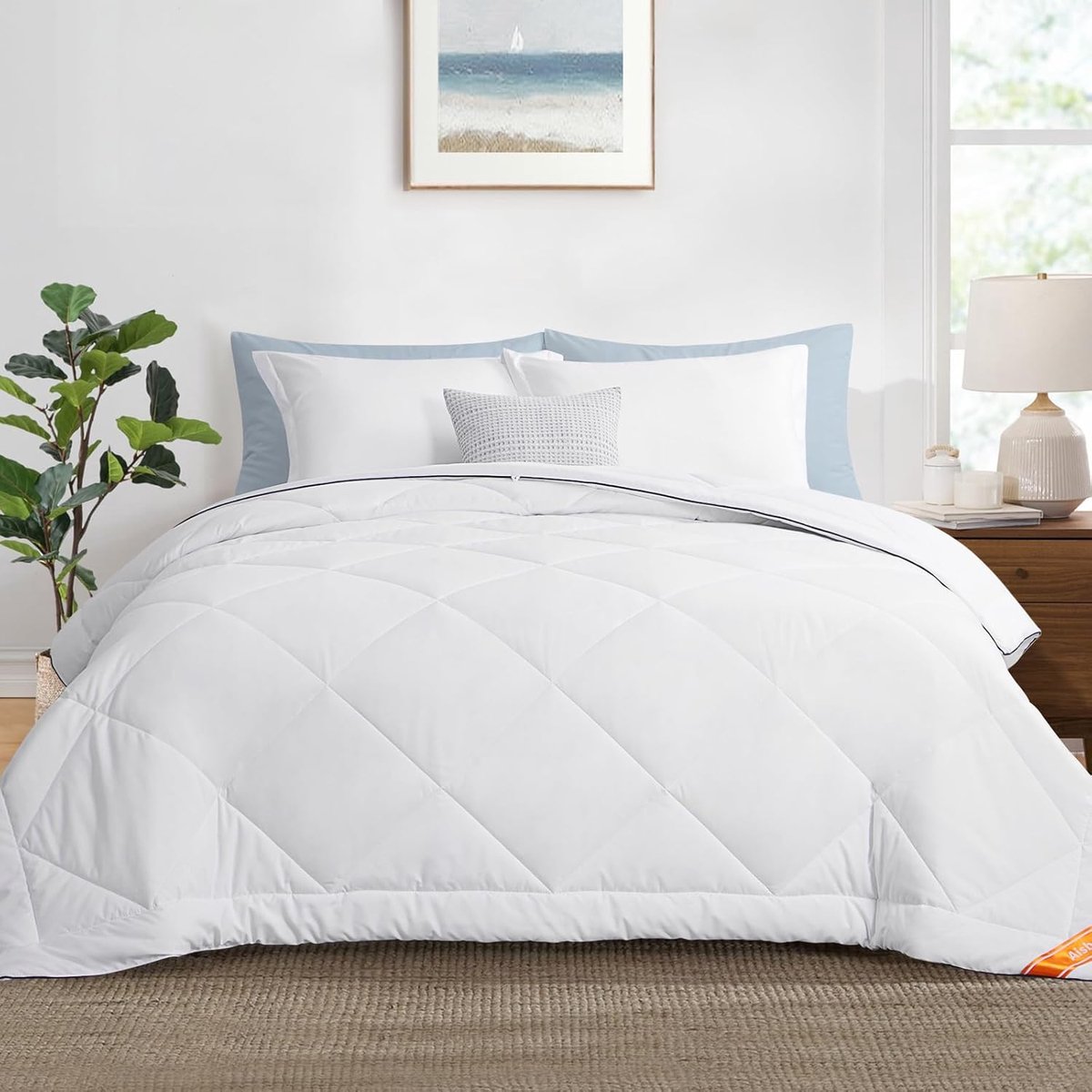 Thijox - Dekbed 200 x 200 cm, Dun Zomerdeken, Lichtgewicht Zomerdekbed met 150 g/m² Vulling, Perfect voor de Zomer, Ideaal voor Thuis, Kamperen en Kin