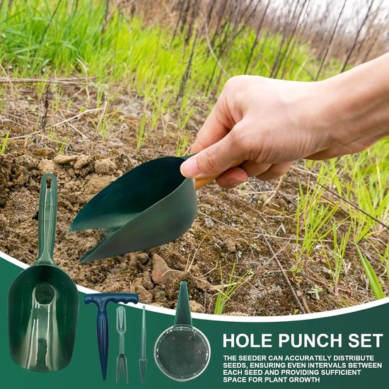 Zaad Dispenser Set - Planten Hulpmiddel - Efficiënt Zaaien - Compleet Gereedschap - 38 cm Lengte - Groen — afbeelding 2