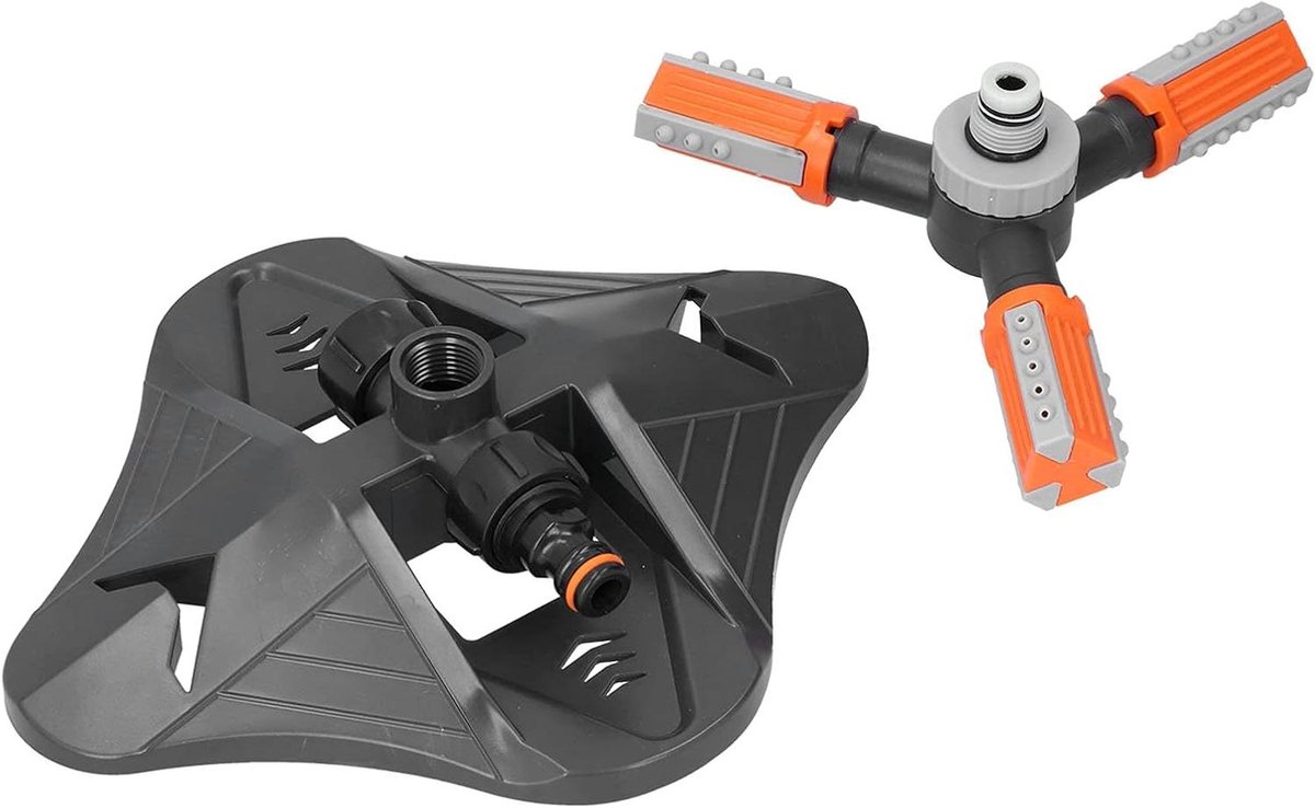 Gazon Sproeier - Waterapparaat - Tuin Irrigatie - Drie-traal Mondstuk - 25.98 x 24.99 cm - Oranje