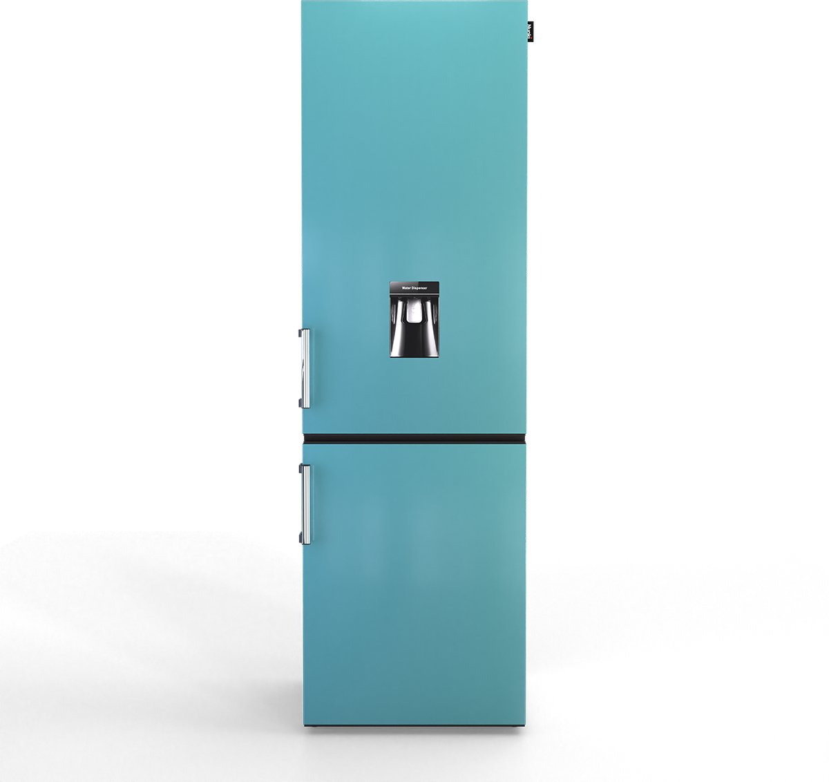 NUNKI LARGEH2O-ASKY / Combi Bottom Koelkast, E klasse, 268l, Waterdispenser, Sky Blue, Gloss (ALL sides)