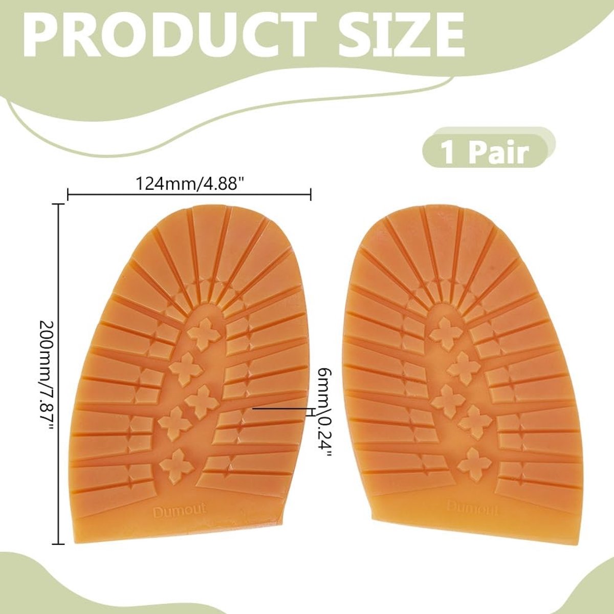 Dailygoods- Schoenpads 6mm Dikke Antislip Zool - Rubber Protector - Vervangingsset - Halve Zolen - Verhoogde Grip - Duurzaam materiaal - Schoenbescherming