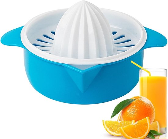 Handmatige Sapcentrifuge - Keukenpers - Sap Extraheren - Sterke Zuigbasis - 15.5 x 8.5 cm - Blauw — afbeelding 5