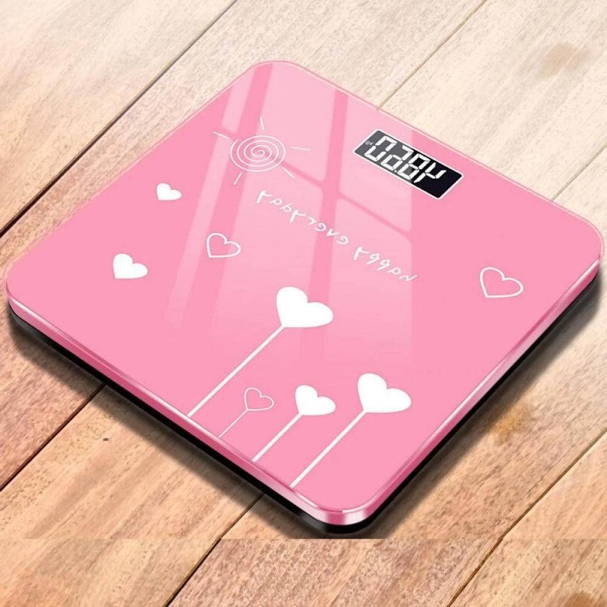 Digitale Personenweegschaal - Lichaamsanalyse - Gezondheid Bijhouden - Automatisch Aan En Uit - 180 kg - Roze