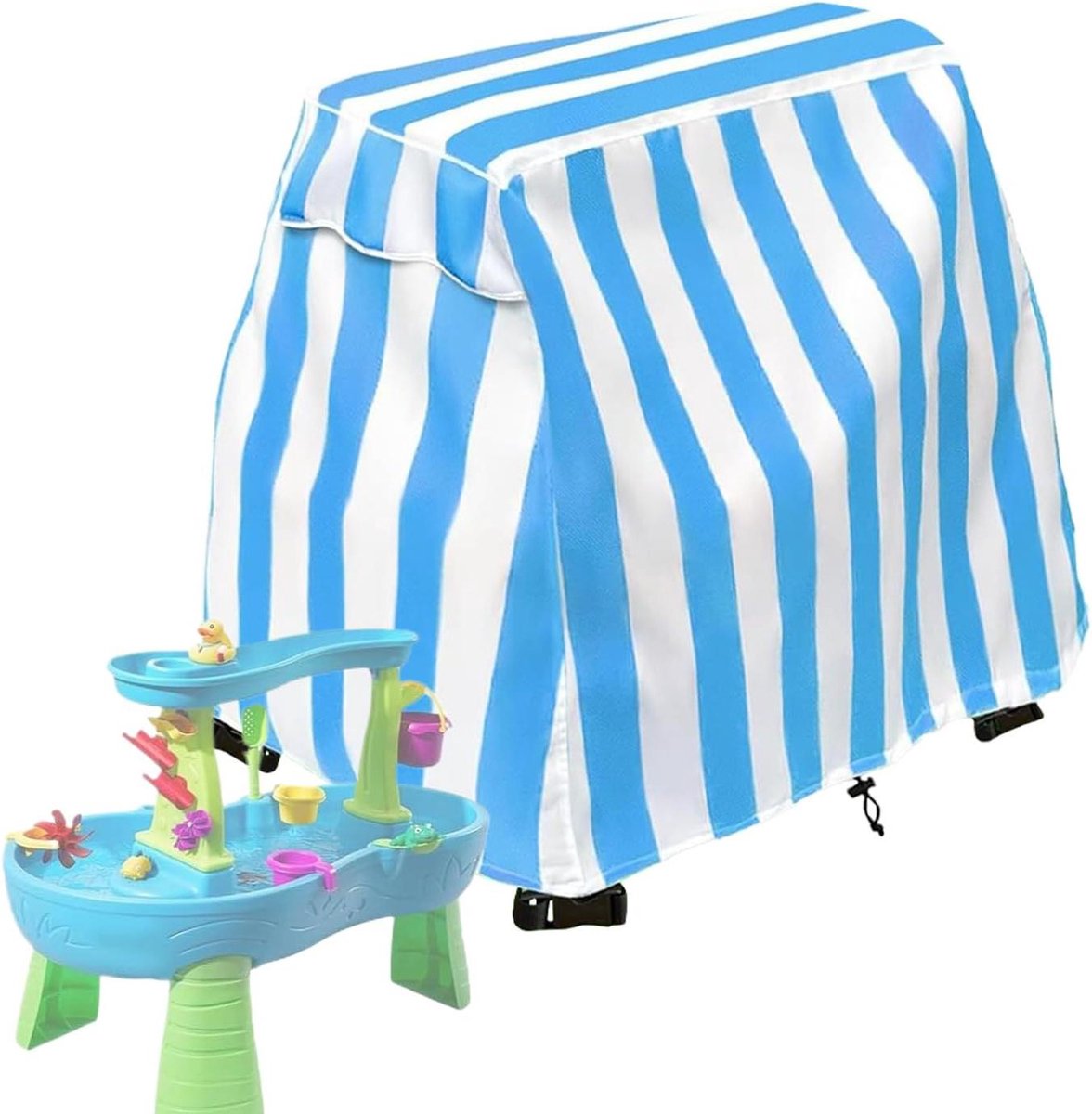 Watertafelhoes - Speeltafel beschermhoes - Buiten bescherming - Waterdicht Oxford Doek - 103x66x84 cm - Blauwe strepen