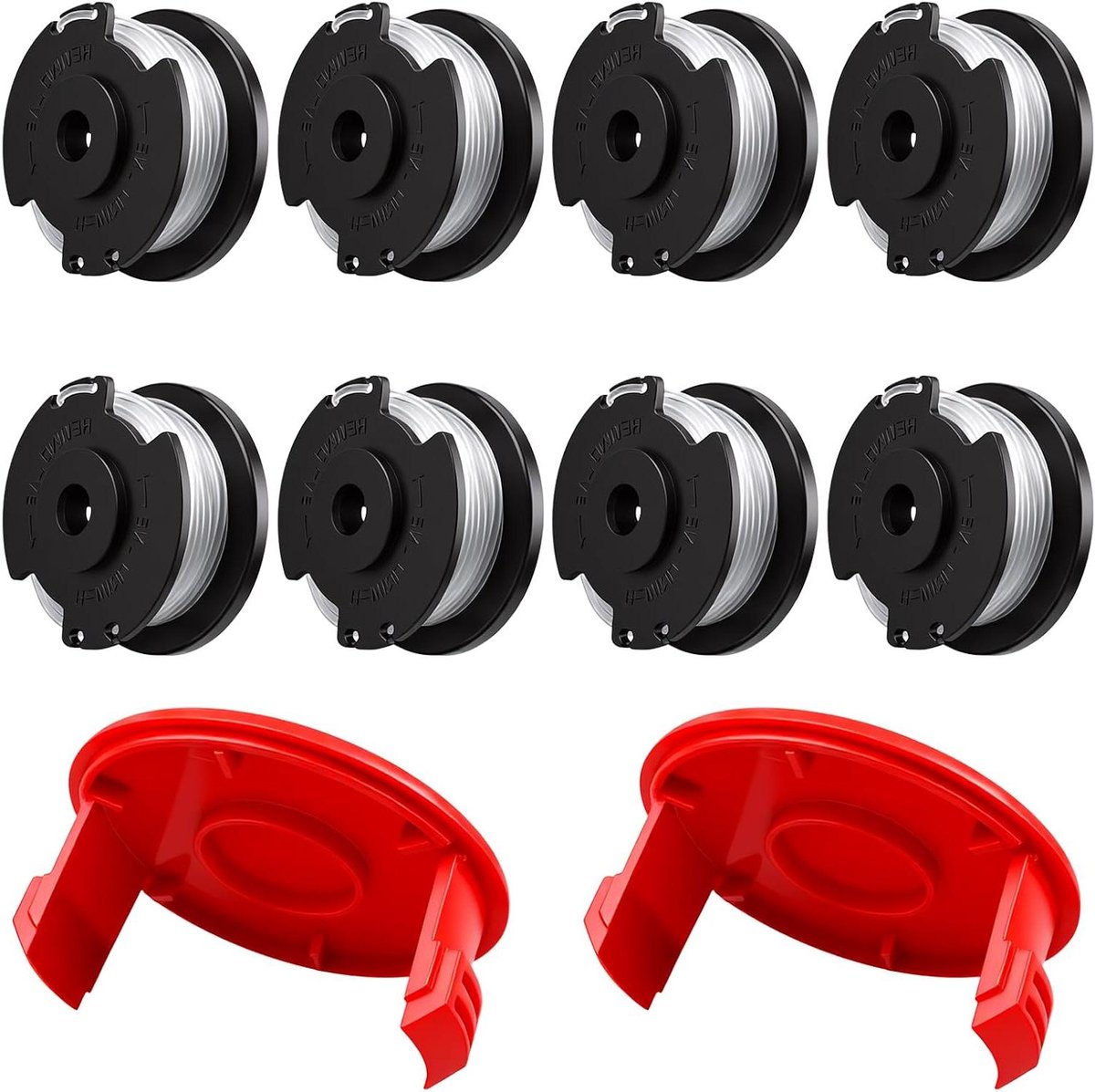 Vervangende Draadspoel - Trimmerspoel Grastrimmer - Gazon Onderhouden - Nylon ABS-kunststof - 10 stuks - Wit Rood