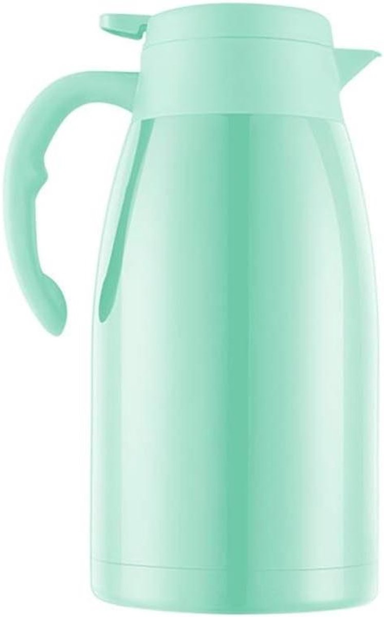 Isolatiekan RVS - Thermoskan Koffiekan - Dranken Warm Houden - 36 Uur Isolatie - 2 Liter - Matcha Groen