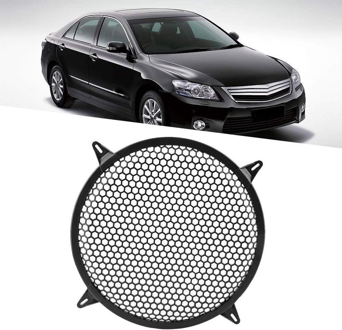 Luidsprekergrill Afdekking - Wooferbeschermer Grill - Autosysteem Verbeteren - Robuust Ontwerp - 12 Inch - Zwart
