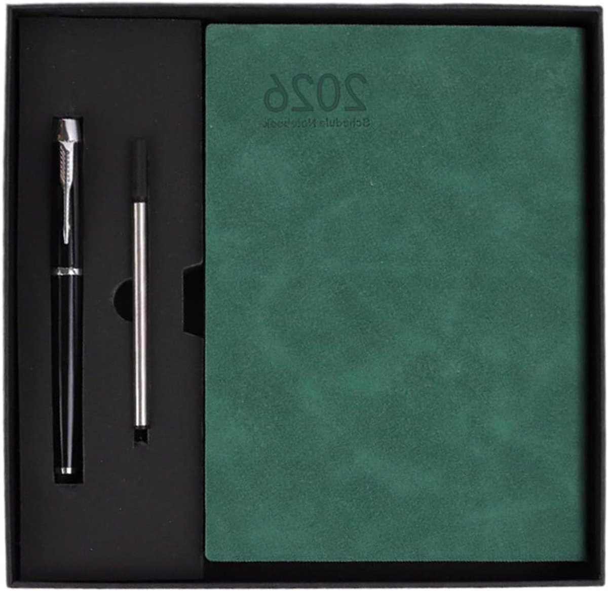 Werk Planner - Taakplanner Notitieboek - Dagelijkse Planning - Stevige Hardcover - A5 - Groen