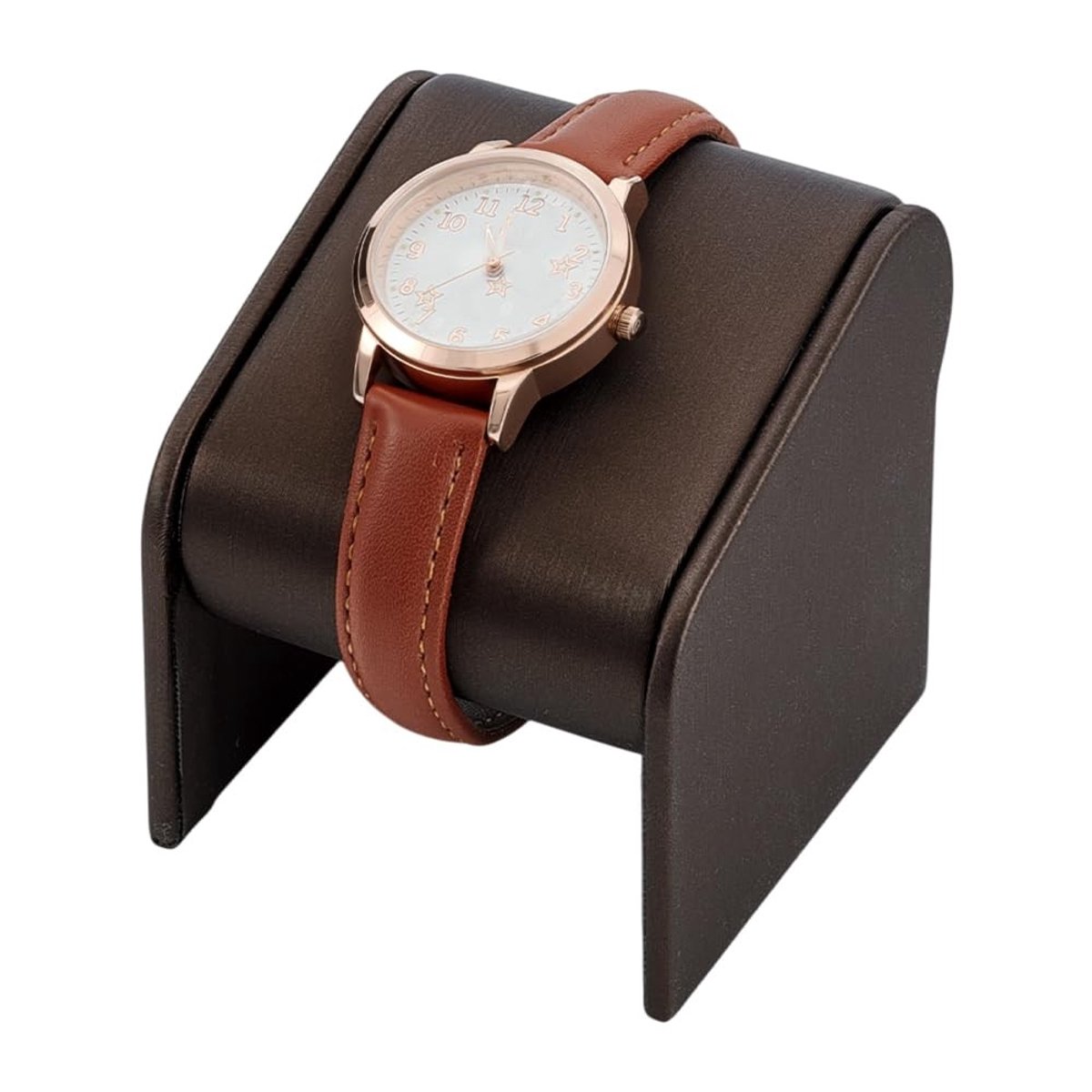 Dailygoods - Lederen Horloge Display Stands - Bruin Organisator Rack voor Sieraden
