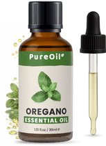 PureOil – Oregano Etherische Olie – 30ml – 100% Puur, Natuurlijk & Vegan – Voor Haar | Huid | Gezicht | Scalp | Diffuser | Aromatherapie - Incl. Ebook