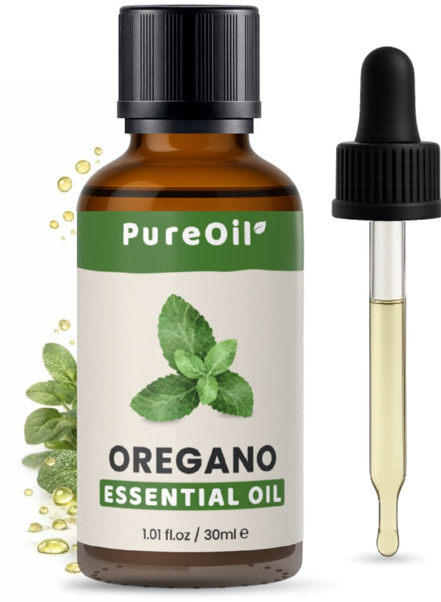 PureOil – Oregano Etherische Olie – 30ml – 100% Puur, Natuurlijk & Vegan – Voor Haar | Huid | Gezicht | Scalp | Diffuser | Aromatherapie - Incl. Ebook