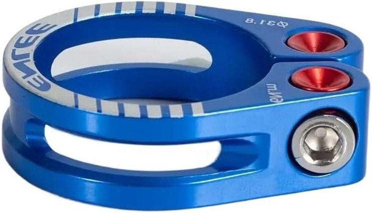 Zadelklem - Fietszadelklem - Hoogte Instellen - Snelle Bevestiging - 318 mm - Blauw