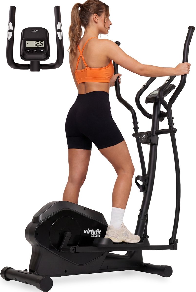 Bol.com VirtuFit CTR100 Crosstrainer - Belastbaar tot 120kg - 8 Weerstandsniveaus - 4 trainingsprogrammas - Met tablethouder - H... aanbieding