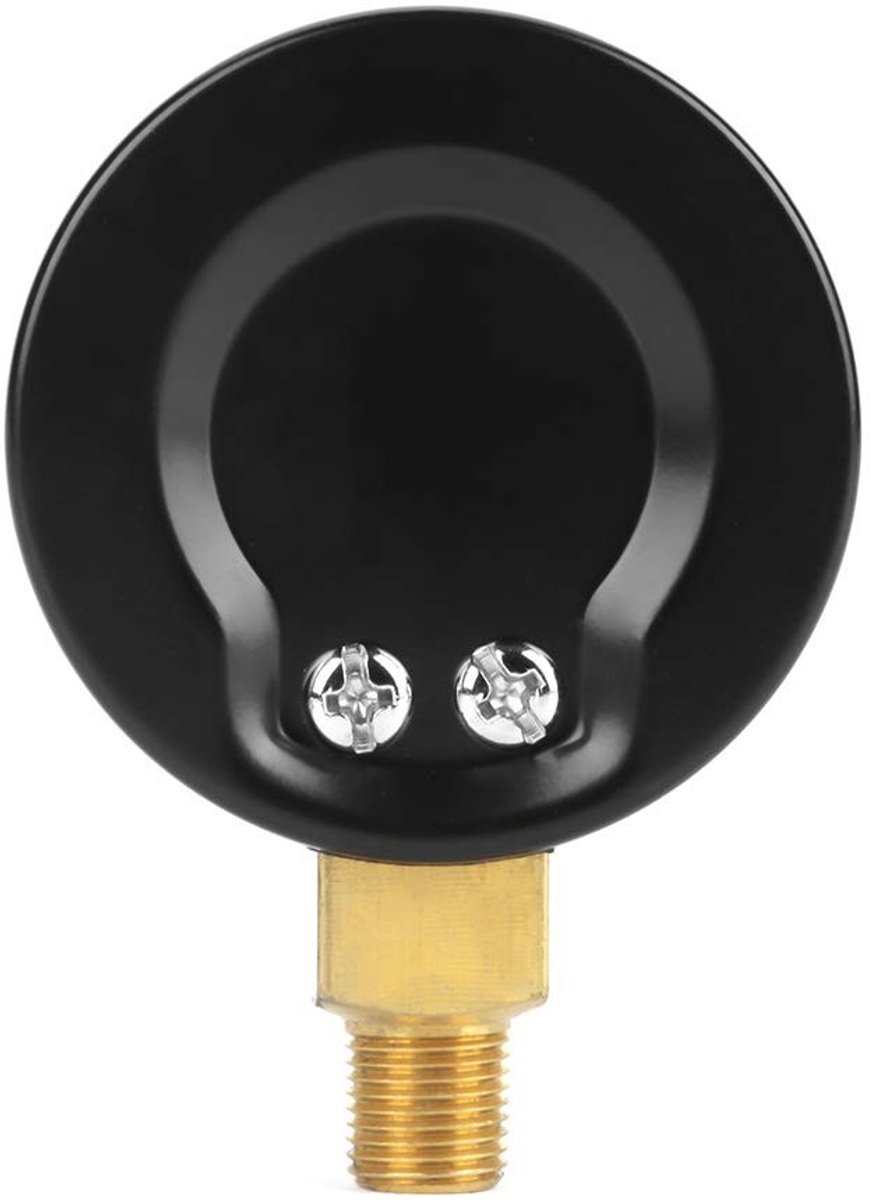 Dailygoods - Manometer Dual Scale - Drukmeter voor Lucht en Gas - Corrosiebestendig - Metaal - Watermeter - Bevestiging - Geschikt voor Air Tank