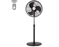 Staande ventilator ø50cm 75W met afstandsbediening zwart