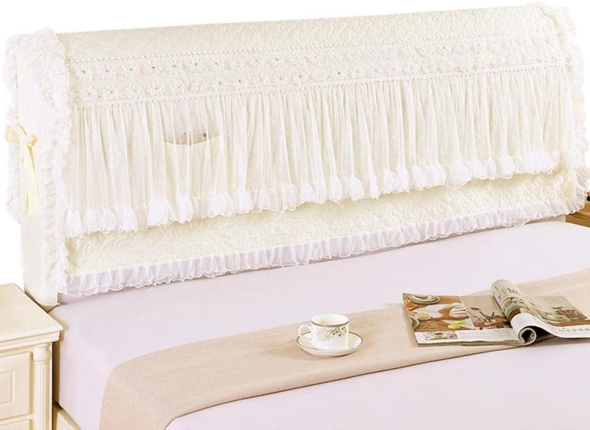 Hoofdeinde Hoes - Bed Decoratie - Slaapkamer Vernieuwen - Zachte Stof - 120 Cm Hoog - Wit