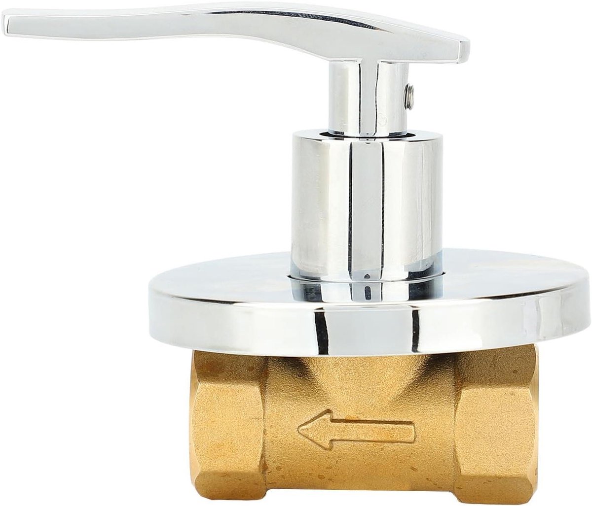 Hoekventiel Koper - Waterafsluiter Kraan - Badkamer Keuken - Verborgen Installatie - 1/2 Inch - Zilver