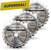 Superdeal - RNtools Cirkelzaagblad 230 x 30 mm - 24 tanden - voor Hout, Hardhout, Laminaat, MDF, Multiplex - 3 STUKS Zaagblad